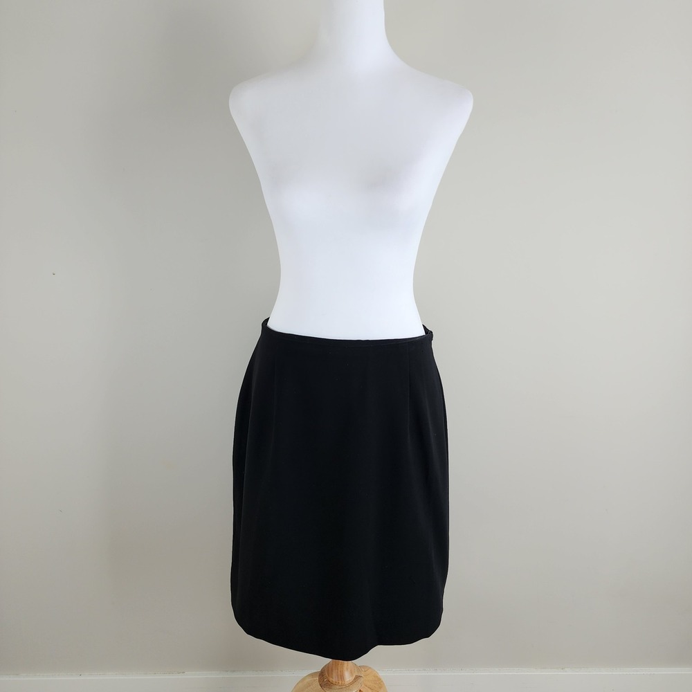 Jones New York Petites Black Skirt Womens 12 P Preppy Work Office Funeral Formal